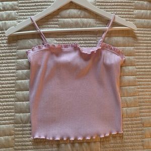 Spaghetti strap lilac top
